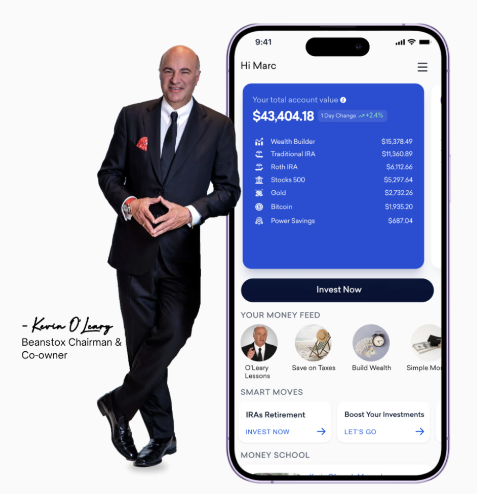 Kevin O'Leary with the Beanstox app